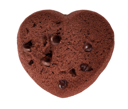 Cookies de chocolate en forma de corazón